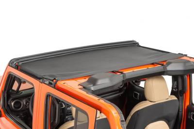 MasterTop - MasterTop 14100535 Black Diamond Bimini Top for 18-23 Jeep Gladiator/Wrangler JL