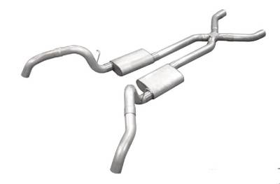 Pypes Performance Exhaust - Pypes SGF60 No Muffler Exhaust System 2.5" w/X-Pipe for Camaro/Firebird