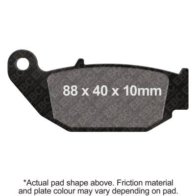 EBC Motorcycle Brakes - EBC Motorcycle Brakes FA629 Organic FA Series Pads for 11-14 CBR125R Grom 125