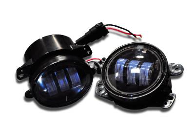 DV8 Offroad - DV8 Offroad R4FL16W3W LED 4" Fog Light Kit for 07-18 Jeep Wrangler JK
