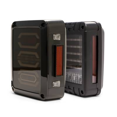 DV8 Offroad - DV8 Offroad TLJK-02 LED Hexagon Tail Lights for 07-18 Jeep Wrangler JK