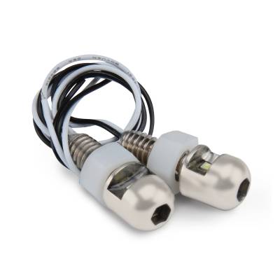 Design Engineering - Design Engineering 30302 Lite'N Boltz License Plate Lighting Satin Dome Head 2pk