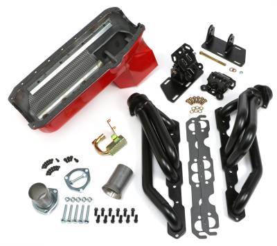 Trans-Dapt Performance - Trans-Dapt 99061 Engine Swap Kit Uncoated Headers Factory Chevy V8 2WD S10/S15