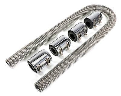 Trans-Dapt Performance - Trans-Dapt 8207 48" Stainless Steel Radiator Hose Kit Chromed Alu. Ends