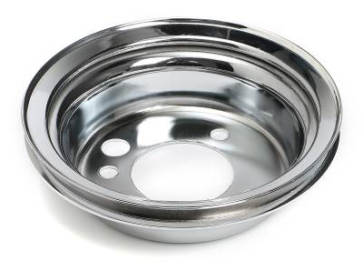 Trans-Dapt Performance - Trans-Dapt 9817 Chrome Crankshaft Pulley 2 Groove Chevy SB Gen IV Short