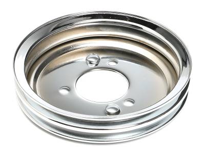 Trans-Dapt Performance - Trans-Dapt 9816 Chrome Crankshaft Pulley 2 Groove Chevy 396/454 Short