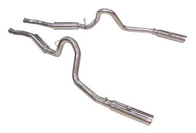 Pypes Performance Exhaust - Pypes SFM29V Pype Bomb Catback Exhaust System M80 Mufflers for 79-04 Mustang