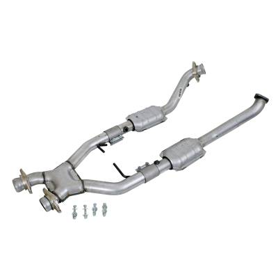 BBK Performance Parts - BBK Performance 2.5" Long X-Pipe w/Converters 96-98 Musstang Cobra 1618