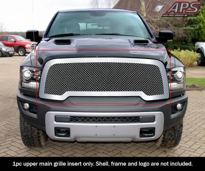 APS - APS Wire Mesh Grille Polish for 15-18 RAM 1500 Rebel GR04GFC77S