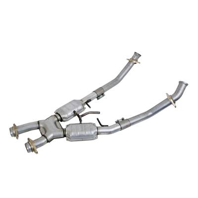 BBK Performance Parts - BBK Performance 1663 2.5" Long X-Pipe w/Converters for 94-95 Mustang 5.0L