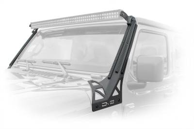 DV8 Offroad - DV8 D-JL-190052-PIL A-Pillar Mounted Rail System for 18-26 Jeep Wrangler JL