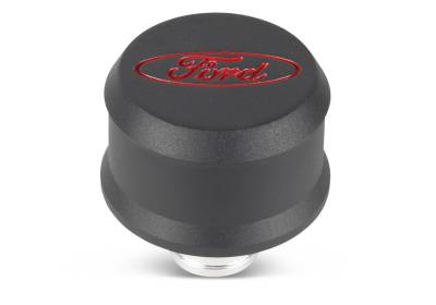 Ford Performance Parts - Ford Performance 302-440 Slant Edge Breather Cap Black/Red