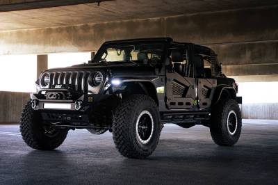 DV8 Offroad - DV8 Offroad FDJL-07 Slim Fender Flares for 18-26 Jeep Wrangler JL