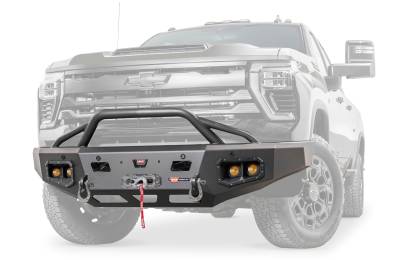 Warn - Warn 110914 Front Bumper w/PreRunner Grille Guard for 24+ Silverado 2500HD/3500