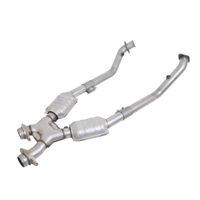 BBK Performance Parts - BBK Performance 1670 2.5" Long X-Pipe w/Converters for 99-04 Mustang 4.6L/Cobra