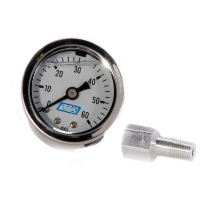 BBK Performance Parts - BBK Performance 1617 Liquid Filled Fuel Pressure Gauge w/Adapter for Mustang