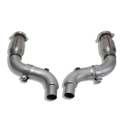 BBK Performance Parts - BBK Performance 1816 3" Short Mid Pipes w/Converters 15-23 Ford Mustang GT