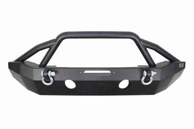 Fishbone Offroad - Fishbone Offroad FB22068 FR Winch Bumper Full Width Black for 07-18 Wrangler JK
