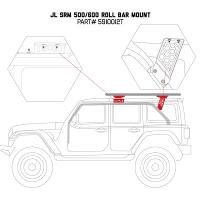 Go Rhino - Go Rhino 5910012T SRM Roll Bar Mounting Kit for 18-24 Wrangler JL