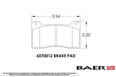 Baer Brakes - BAER Brakes 4261428C 11.625" Front SS4+ Deep Stage Drag Race Clear