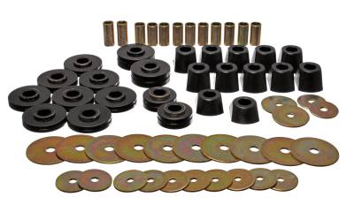 Energy Suspension - Energy Suspension 3.4110G Body Cab Mount Set Polyurethane Black