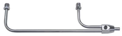 Trans-Dapt Performance - Trans-Dapt 2198 Holley 3310 3/8" Dia. 8-21/32" Centers Steel/Chrome Fuel Lines