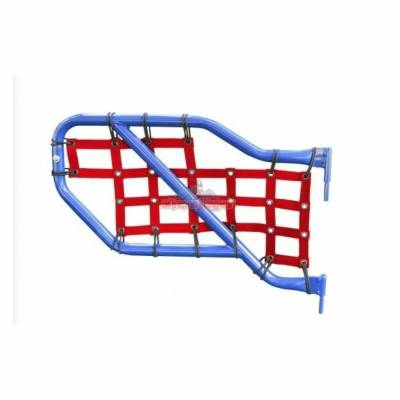 Steinjager - Steinjager Cargo Net Tube Door Covers Rear Red for Wrangler JL J0048423