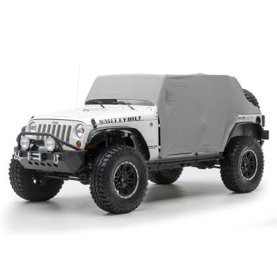 Smittybilt - Smittybilt 1069 Cab Cover w/Door Flaps Gray for 07-18 Jeep Wrangler JK