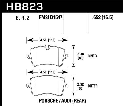 Hawk Performance - Hawk Performance HB823B.652 HPS 5.0 High Performance Street Brake Pads
