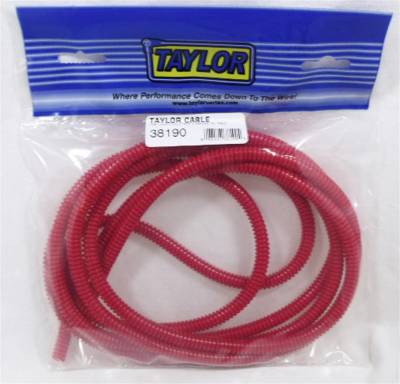 Taylor Cable - Taylor Ignition 38190 Convoluted Tubing 0.25" ID 10' Red