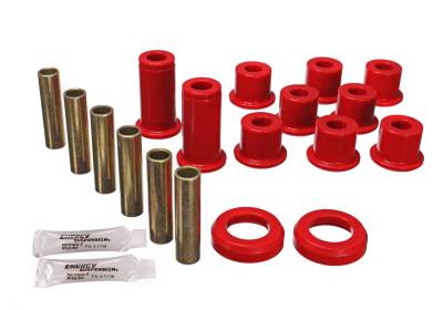 Energy Suspension - Energy Suspension 3.2129R Leaf Spring Bushing Set Polyurethane Red