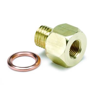 AutoMeter - AutoMeter 2277 Fitting Metric Elec Temp/Pressure Adapter 1/8" M12x1.5 NPTF Brass