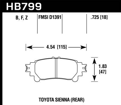 Hawk Performance - Hawk Performance HB799F.597 HPS High Performance Street Brake Pads
