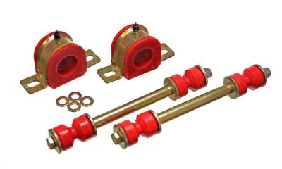 Energy Suspension - Energy Suspension 5.5124R Sway Bar Bushing Set Front Polyurethane Red