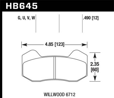 Hawk Performance - Hawk Performance HB645G.490 DTC-60 Motorsports Brake Pads