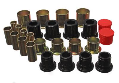 Energy Suspension - Energy Suspension 3.3161G Control Arm Bushing Set Front Polyurethane Black