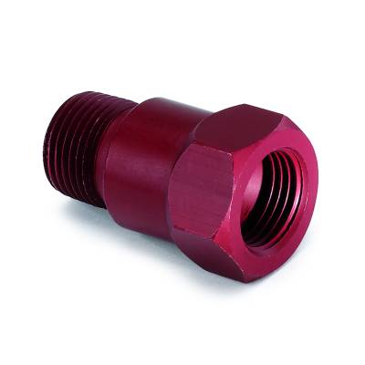 AutoMeter - AutoMeter 2272 Fitting Mechanical Temp Adapter Gauge 3/8" Male Red Aluminum NPT