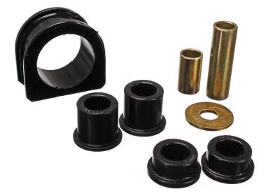 Energy Suspension - Energy Suspension 8.10104G Rack & Pinion Bushing Set Front Polyurethane Black