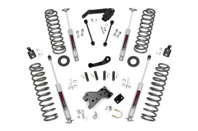 Rough Country Suspension Systems - Rough Country 68130 N3 4" Suspension Lift Kit for 07-18 Jeep Wrangler JK 4DR 4WD