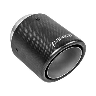 Flowmaster - Flowmaster 3.0" In/4.0" Out Stainless/Carbon Fiber Exhaust Tip 15401