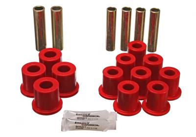Energy Suspension - Energy Suspension 4.2114R Leaf Spring Bushing Set Polyurethane Red