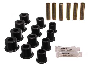 Energy Suspension - Energy Suspension 4.2134G Leaf Spring Bushing Set Polyurethane Black