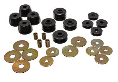 Energy Suspension - Energy Suspension 5.4101G Body Cab Mount Set Polyurethane Black