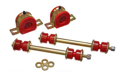 Energy Suspension - Energy Suspension 3.5214R Sway Bar Bushing Set Front Polyurethane Red