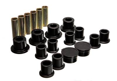 Energy Suspension - Energy Suspension 4.2154G Rear Leaf Spring Bushing Set Black for Ford & Mazda