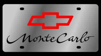 Eurosport Daytona - Eurosport Daytona 1317-1 Stainless License Plate Monte Carlo Bowtie Logo