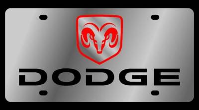 Eurosport Daytona - Eurosport Daytona 1403-1 Stainless License Plate Dodge Ramhead Logo for Dodge