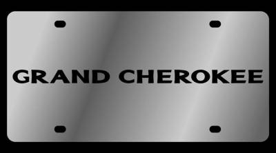 Eurosport Daytona - Eurosport Daytona 1420N-1 Stainless License Plate Grand Cherokee Logo for Jeep