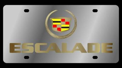 Eurosport Daytona - Eurosport Daytona 1205-2 Stainless License Plate Cadillac Escalade Logo