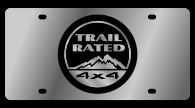 Eurosport Daytona - Eurosport Daytona 1445-1 Stainless License Plate Trail Rated Logo for Jeep